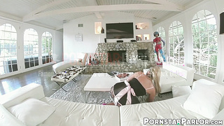 MILFs Courtney Taylor and Savana Styles loudly moan in threesome sex