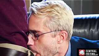 CentralFisting.com - Gay's sloppy blowjob leads to intense fist play and relentless pounding