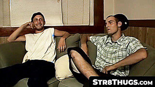 Str8Thugs.com - Straight thugs get off and shoot cum loads from their balls in group play