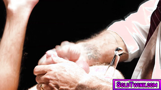 James examined by Master Kamps confident hands