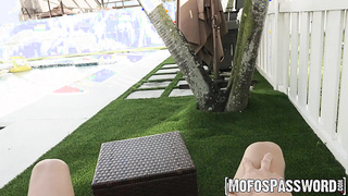 Blonde teen Krissy Knight is so wet from having a fat dick inside her