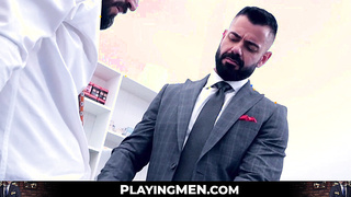 PlayingMen.com - Classy doctor conducts thorough anal examination on patient with intense probing