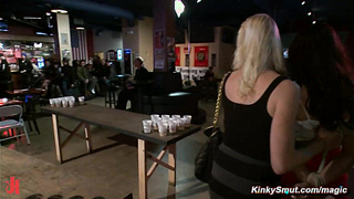 Slave fisted and anal fucked in public