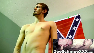 JoeSchmoeXXX.com - Karma jerks off his cock till it explodes in a massive cum load