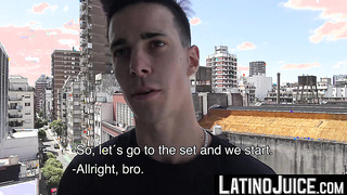 LatinoJuice.com - Inked guy Tattoo Boy wanks his cock intensely after a short photoshoot