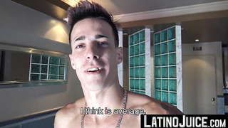 LatinoJuice.com - Inked guy Tattoo Boy wanks his cock intensely after a short photoshoot
