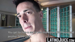 LatinoJuice.com - Inked guy Tattoo Boy wanks his cock intensely after a short photoshoot
