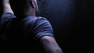 FamilyPornSite.com - Twink's hot glory hole blowjob skills with daddy's cumshot