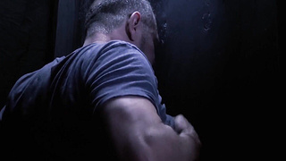 FamilyPornSite.com - Twink's hot glory hole blowjob skills with daddy's cumshot