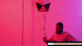 SayUncleNetwork.com - Dominant ebony male unleashes raw fury on petite gay