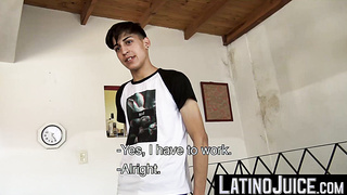 LatinoJuice.com - Gay for pay Felix gobbles my meaty dick until I explode my sticky cum to his mouth