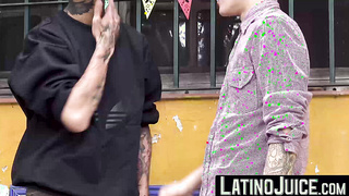 LatinoJuice.com - I skillfuly used my wet tongue to lick and swallow Daves thick long cock