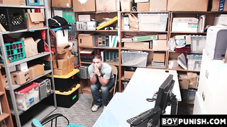 BoyPunish.com - Hot inked thief's raw bareback fucking by a horny officer's massive black dick