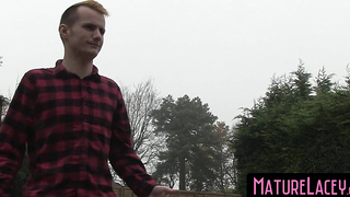 MatureLacey.com - Lacey Starr's group sex with a young stud and friends