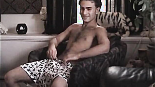 Str8Seduction.com - Paulie strips down to his playboy boxers and flops his cock out