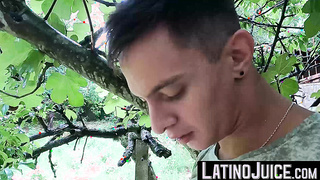 LatinoJuice.com - Latino studs Joel and Leo having intense outdoor barebacking