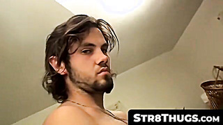 Str8Thugs.com - Straight thug Bam empties his balls out of spunky jizz in intense cum shot