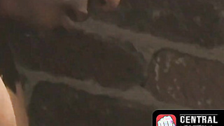 CentralFisting.com - Muscular black gay self-pleasures with a monster dildo in his ass