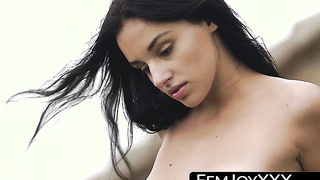 FemJoyXXX.com - Slow motion erotic photoshoot of teen model exposed