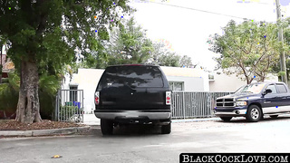 BlackCockLove.com - Horny brunette Kacey Quinn riding his hard monster cock rough