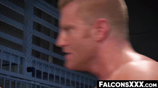 FalconsXXX.com - Muscle hunk prison guard enjoys raw anal action during work hours