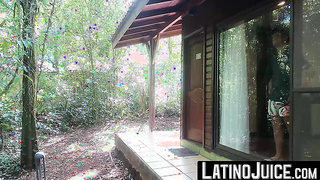 LatinoJuice.com - Alluring teen Leo masturbates alone his hot throbbing cock