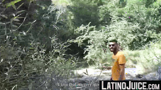 LatinoJuice.com - Hairy Latino Rodrigo El Santo rides Pablo X dick outdoors