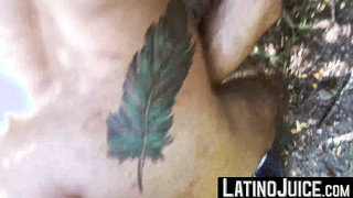 LatinoJuice.com - Hairy Latino Rodrigo El Santo rides Pablo X dick outdoors