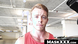 MaskXXX.com - Muscular Marty's big cock wanking it for our viewers solo