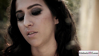 Lesbian babe fingering blonde homeless