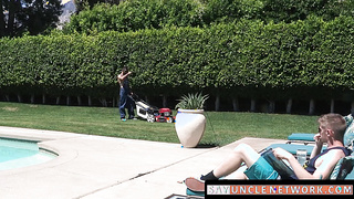 SayUncleNetwork.com - Shredded stepbro gets a nice sloppy bj from his bro's skilled mouth