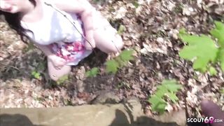 German School Nubile Elisa Lure to Ravage in Park in Berlin