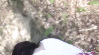 German School Nubile Elisa Lure to Ravage in Park in Berlin