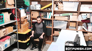 BoyPunish.com - Bearded and hairy security officer's hard, raw fuck with a young, eager perp