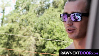 RawNextDoor.com - Markie More showers Mark Long's virgin asshole with his hot load