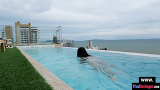 Asian teen gets fucked from the back