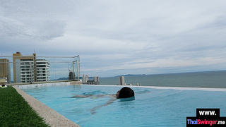 Asian teen gets fucked from the back