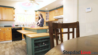 Redhead teen Madi Collins has taboo sex with her stepdad