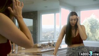 Hot latina and her asian stepsis fucking