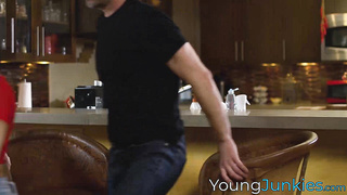 Cutie Kimmy Kimm hangs her legs in the air while I nail her tempting vag