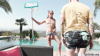 Steve Rickz cant resist the big ass TS pool cleaner