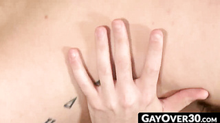 GayOver30.com - Damon Andros pushes deep inside Tritt Tylers incredibly tight hole