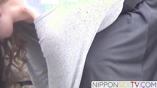 NipponSexTV.com - Classy Japan babes titty teasing all around the city on voyeur cam