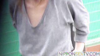NipponSexTV.com - Classy Japan babes titty teasing all around the city on voyeur cam