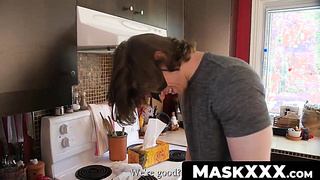 MaskXXX.com - Rebel hunk Jake's kitchen wanking it for that cumshot in solo