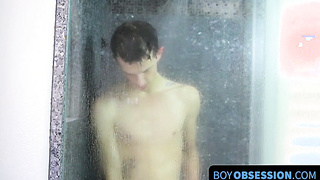 BoyObsession.com - Jessie's sporty and horny twink getting steamy in the shower