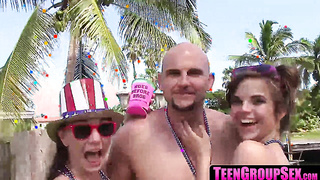 TeenGroupSex.com - Independence Day celebration turns into hardcore fuck fest