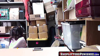 ShopliftersPunished.com - Teen babe Kat Arina tight cunt jackhammered hard by huge cock raw