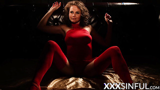 Stunning MILF sucks cock and moans while her pussy is licked