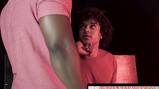 SayUncleNetwork.com - Cute ebony's hard dick stroked during a wild barebacking